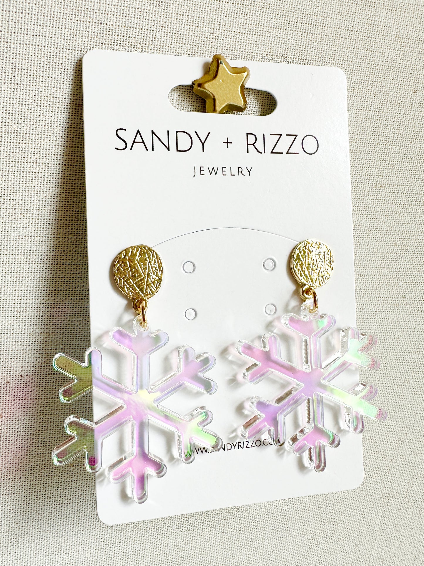 Load image into Gallery viewer, Iridescent Snowflake Dangle
