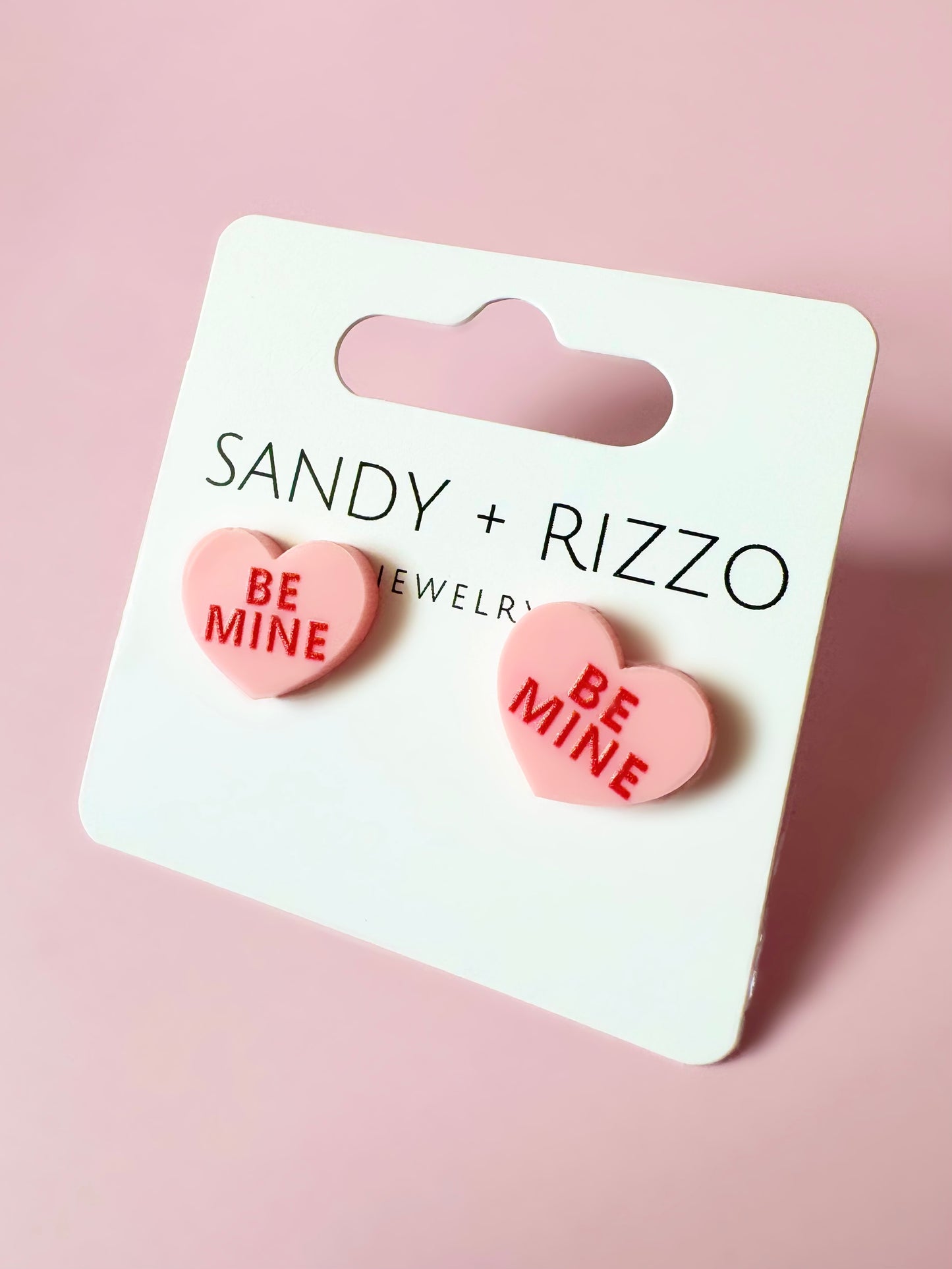 Load image into Gallery viewer, Pink Conversation Heart Stud
