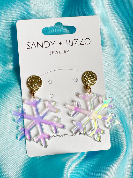 Load image into Gallery viewer, Iridescent Snowflake Dangle
