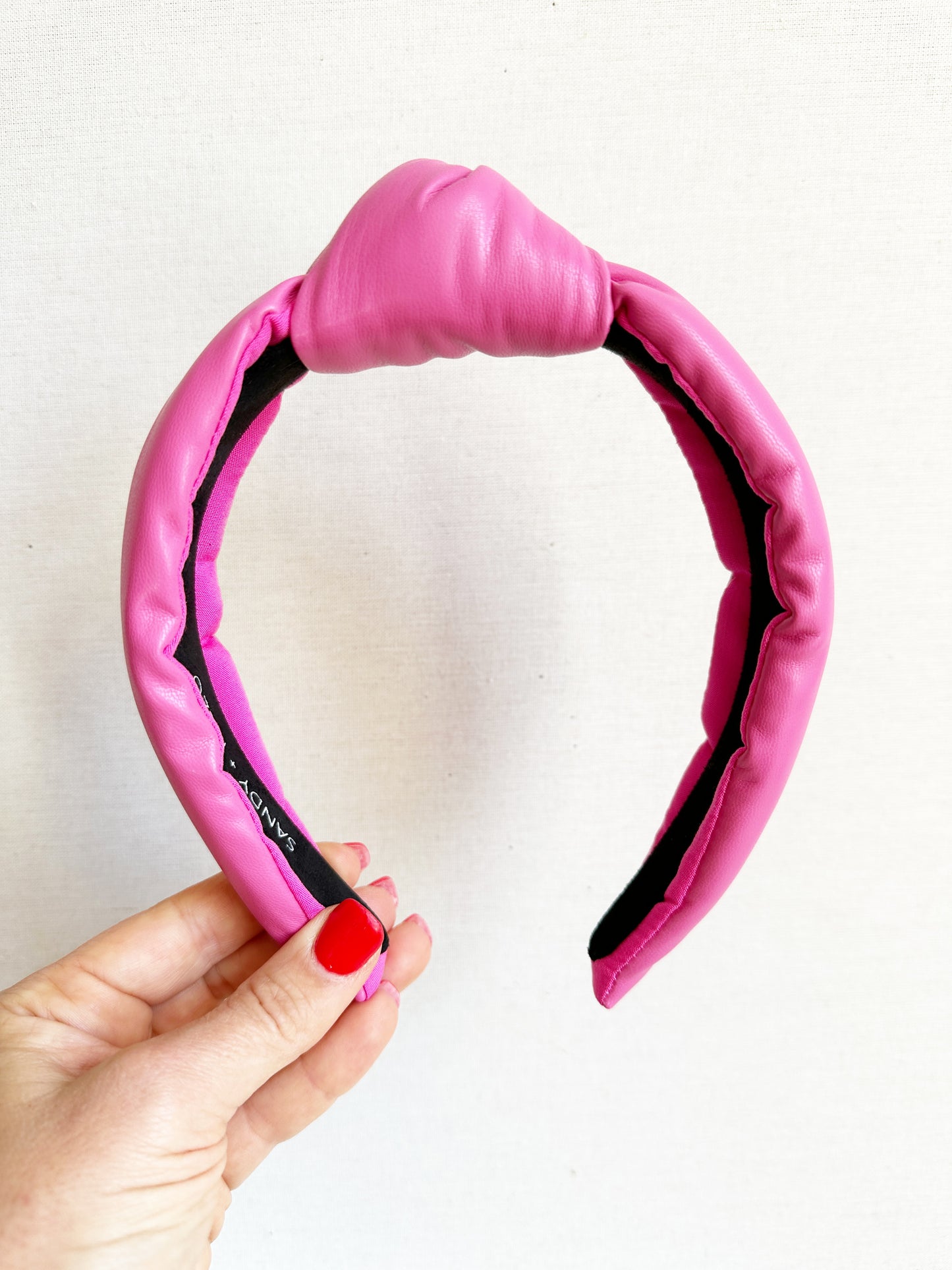 Load image into Gallery viewer, Hot Pink Faux Leather Headband

