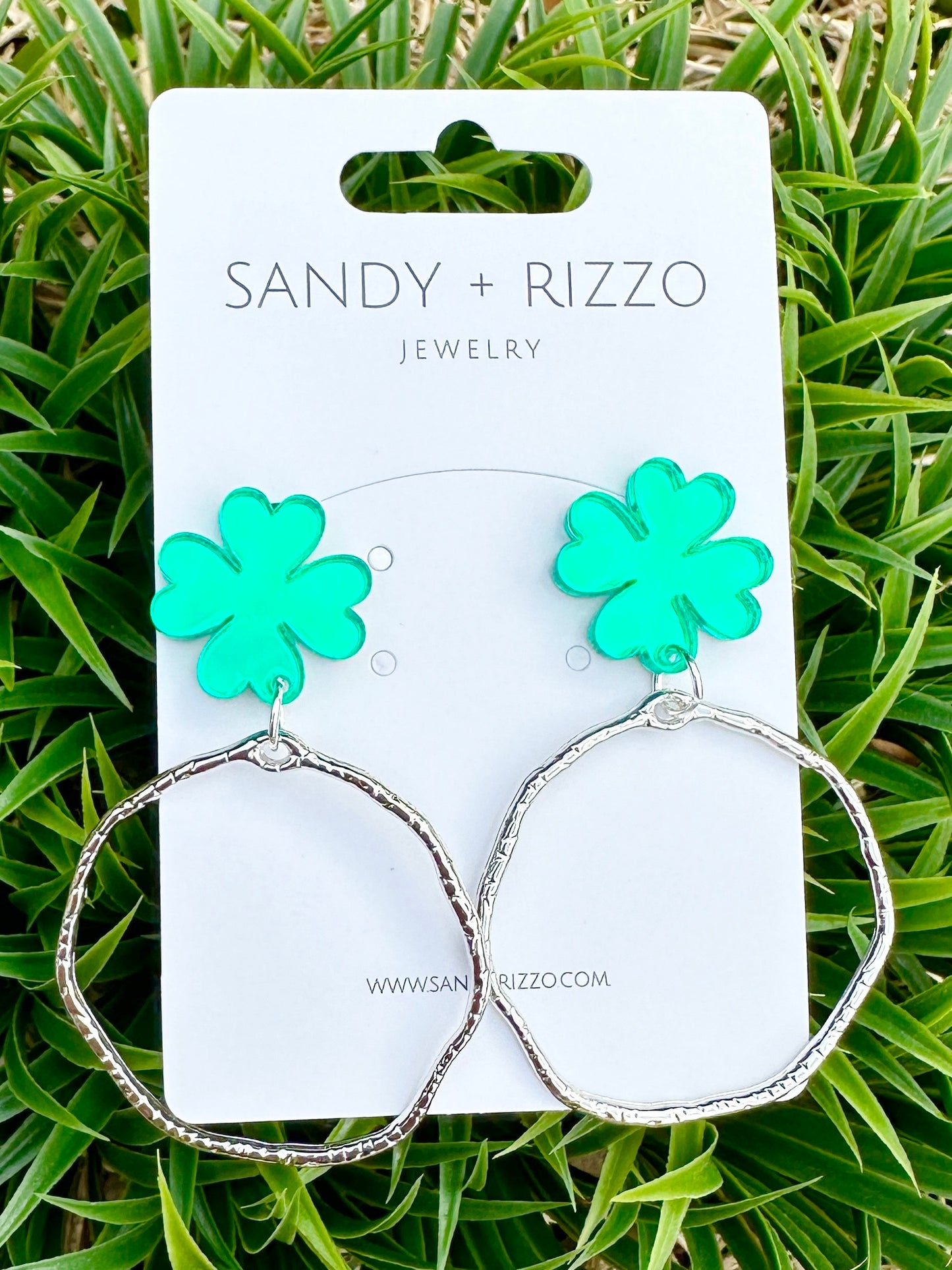 Clover with Silver Hoop