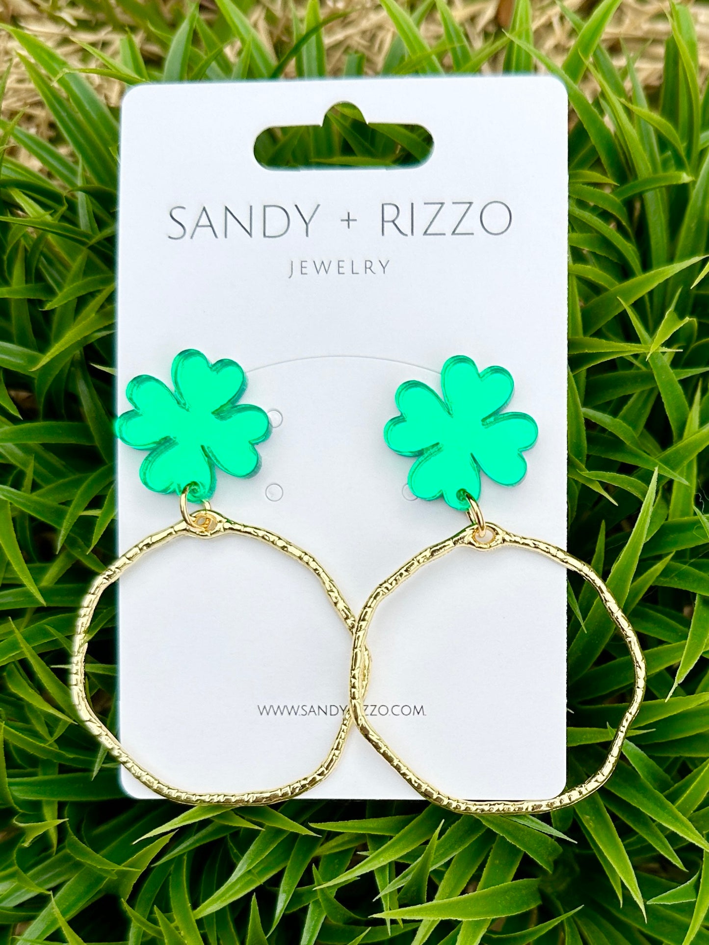 Clover with Gold Hoop
