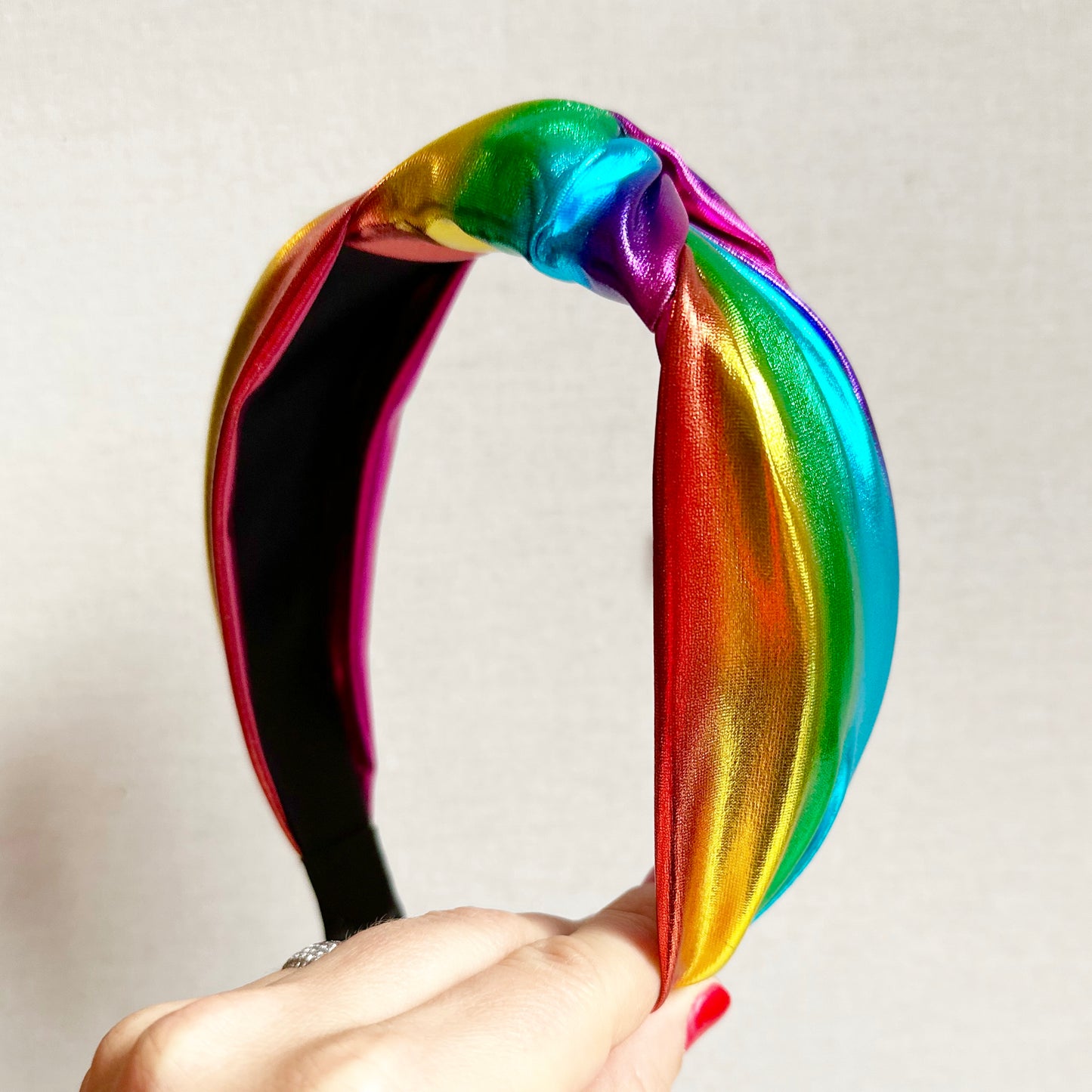 Rainbow metallic headband