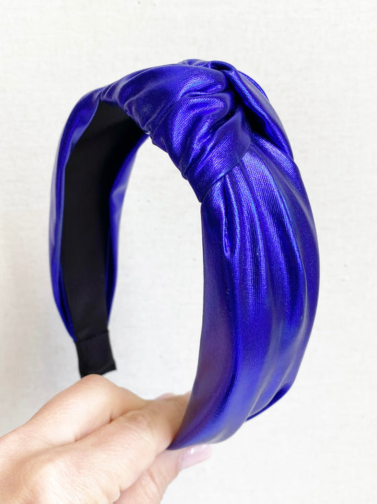 Load image into Gallery viewer, Blurple metallic headband
