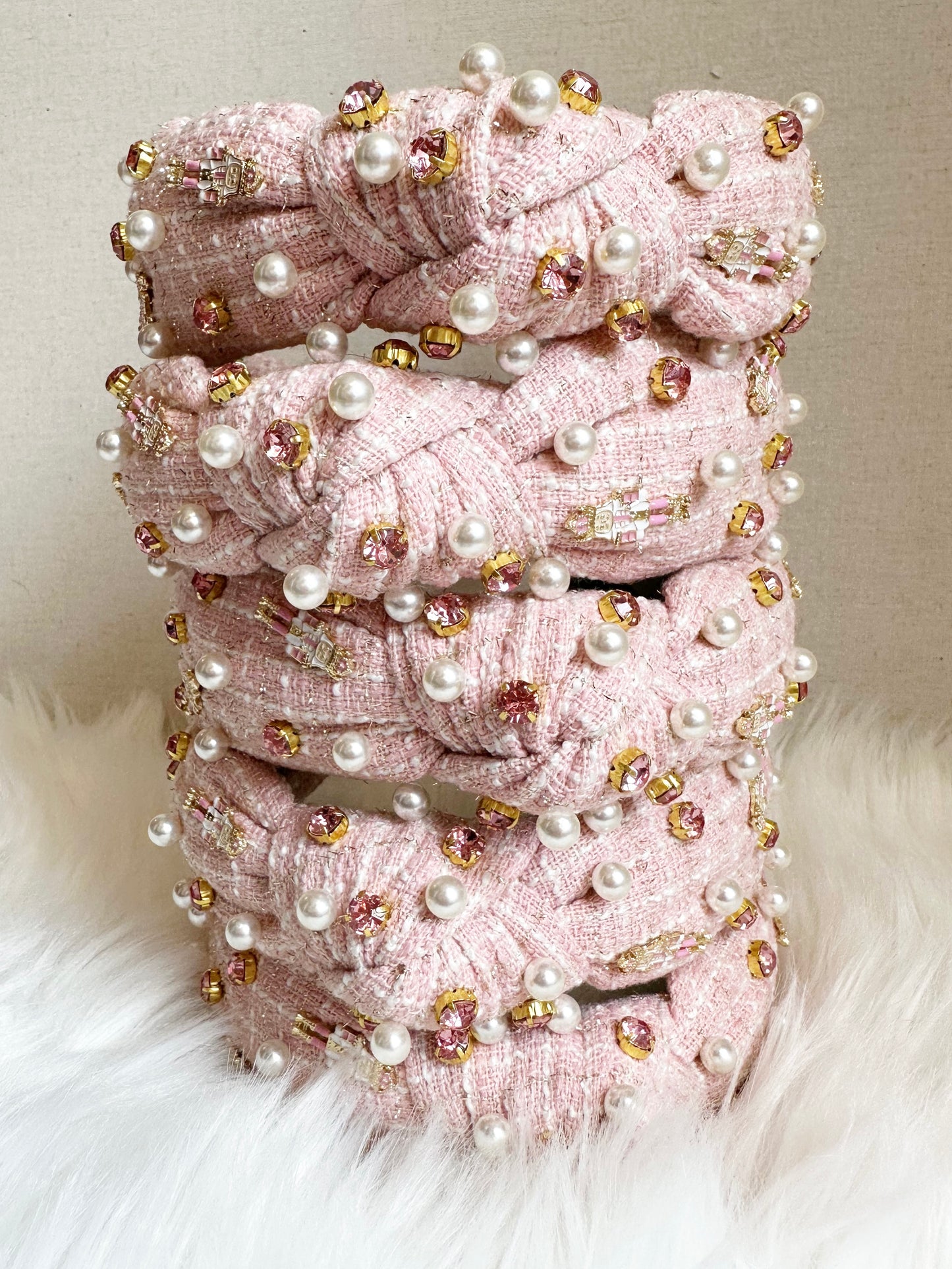 Pink Nutcracker Tweed Headband