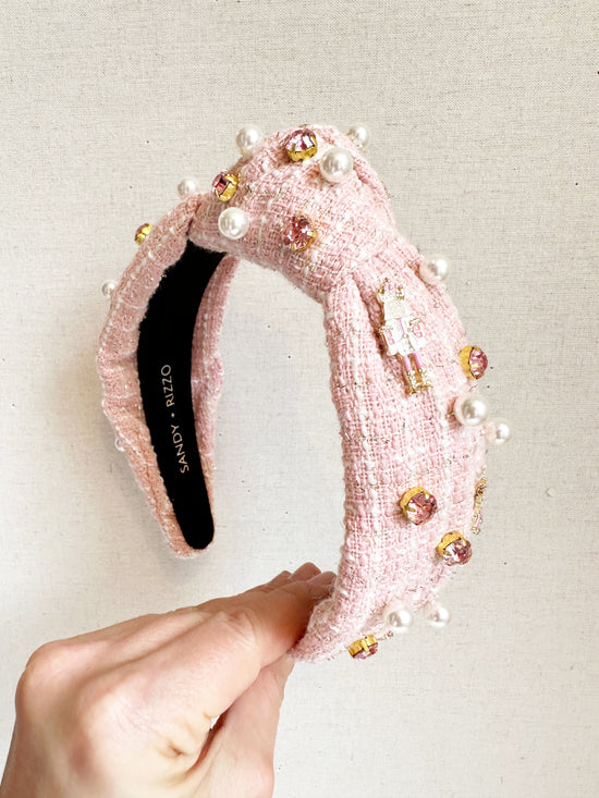 Pink Nutcracker Tweed Headband