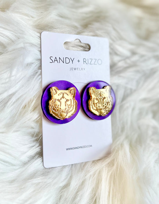 Load image into Gallery viewer, Tiger Pride Statement Stud

