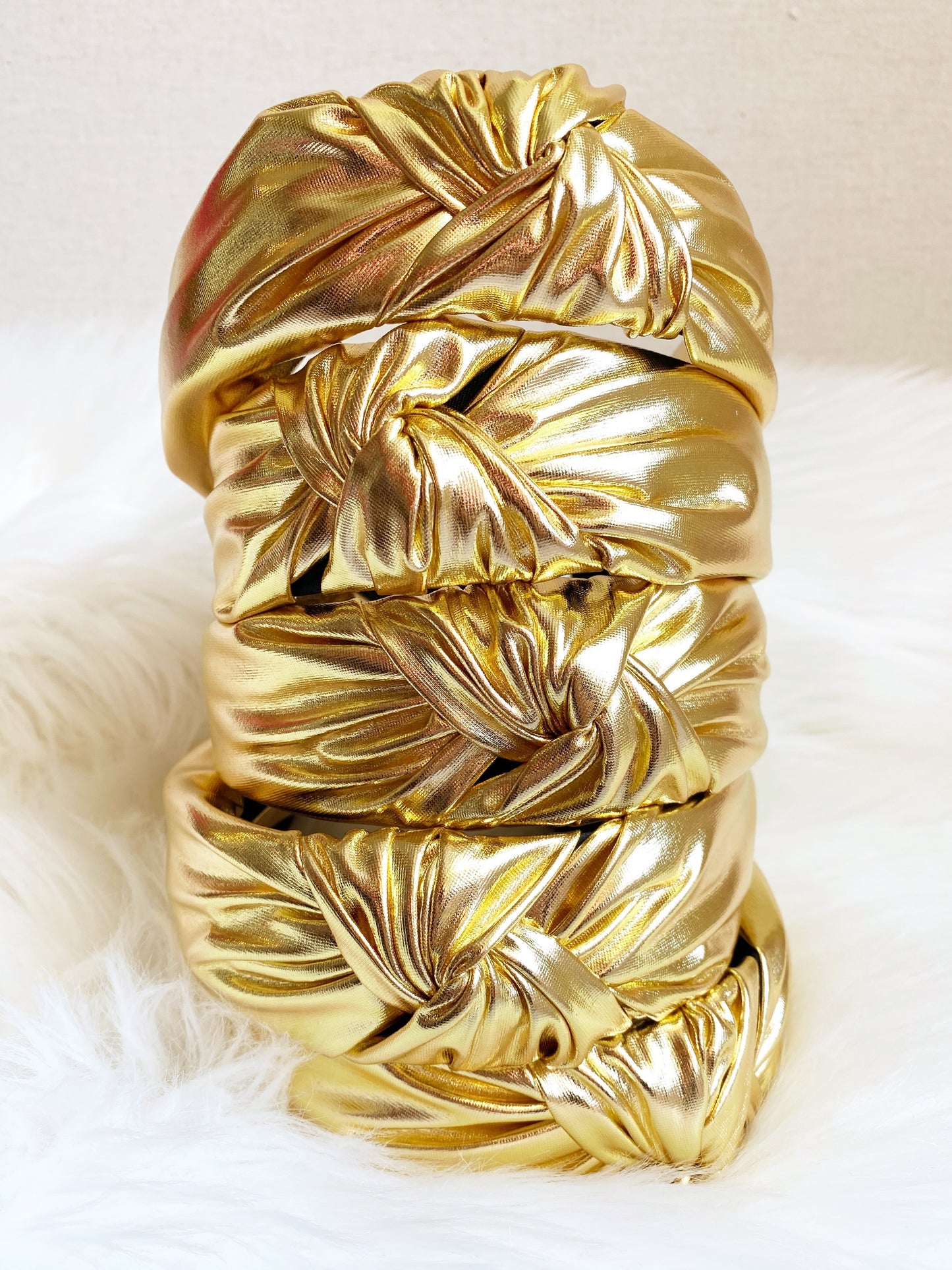 Load image into Gallery viewer, Gold metallic headband
