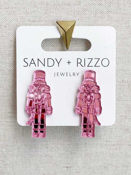 Load image into Gallery viewer, Pink Nutcracker stud

